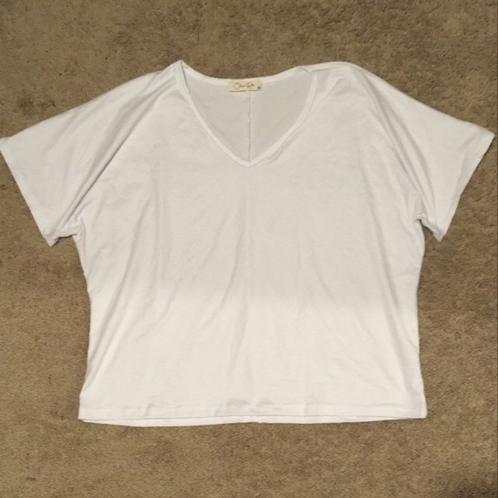 NWOT White Dressy V-Neck shirt